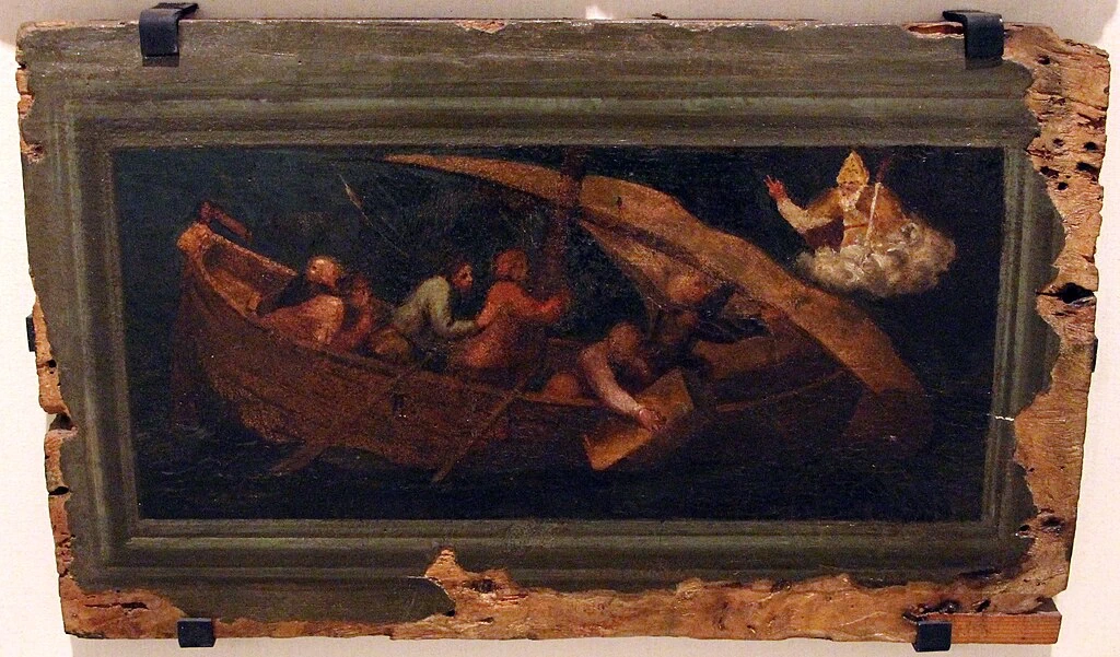 Perin del Vaga - Polittico di sant'Eradmo, Accademia Ligustica di Belle Arti, Genova, predella 1